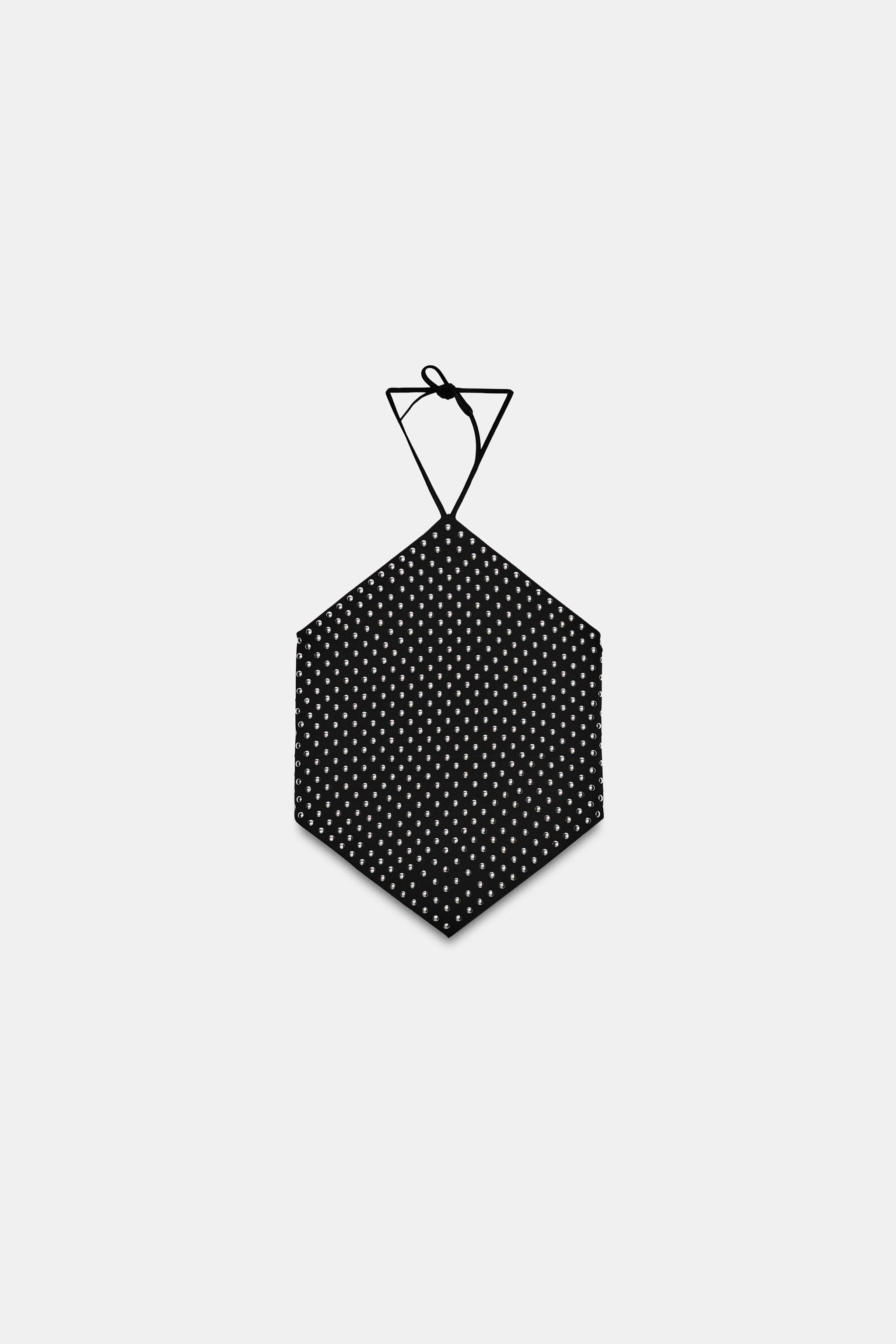STUDDED HALTER TOP